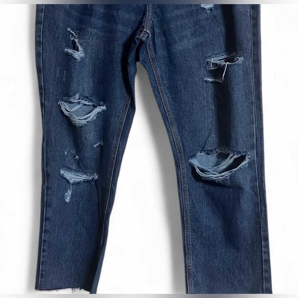 Old Navy High-Waisted Button-Fly Slouchy Straight Jeans Sz14 Secret Slim Pockets - Picture 5 of 8